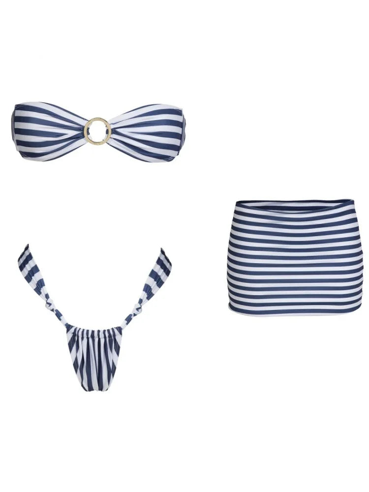 ZRTAK Triangle Bikini Micro Thongs Swimsuit Women 3 Piece Suit Swimwear Bandage Bathing Suit Sexy Biquini Brazilian Beachwear