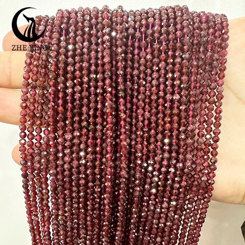 AAA Colorful Tourmaline Stone Beads Loose Spacer Faceted 3mm Beads for Jewelry Making DIY Bracelet Accessories 15''