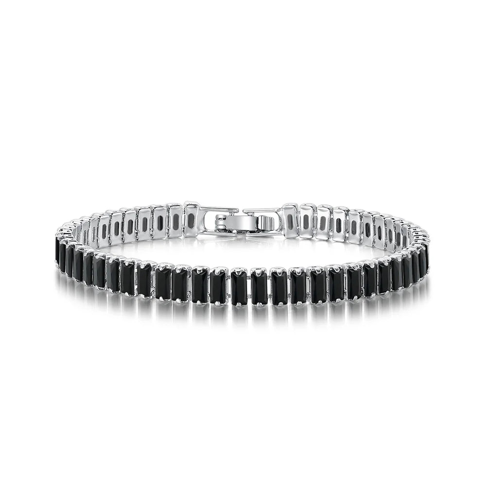 Rainbow Crystal Tennis Zircon Bracelets for Women Men Trendy Unisex Accessories Squares CZ Chain on Hand Classic Jewelry H167