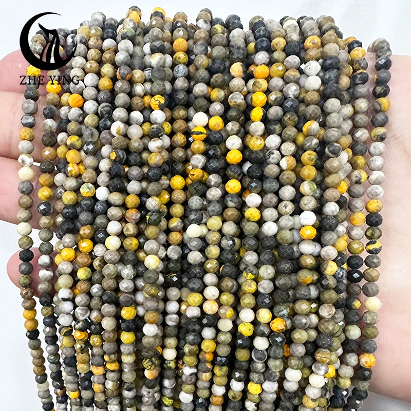 AAA Colorful Tourmaline Stone Beads Loose Spacer Faceted 3mm Beads for Jewelry Making DIY Bracelet Accessories 15''