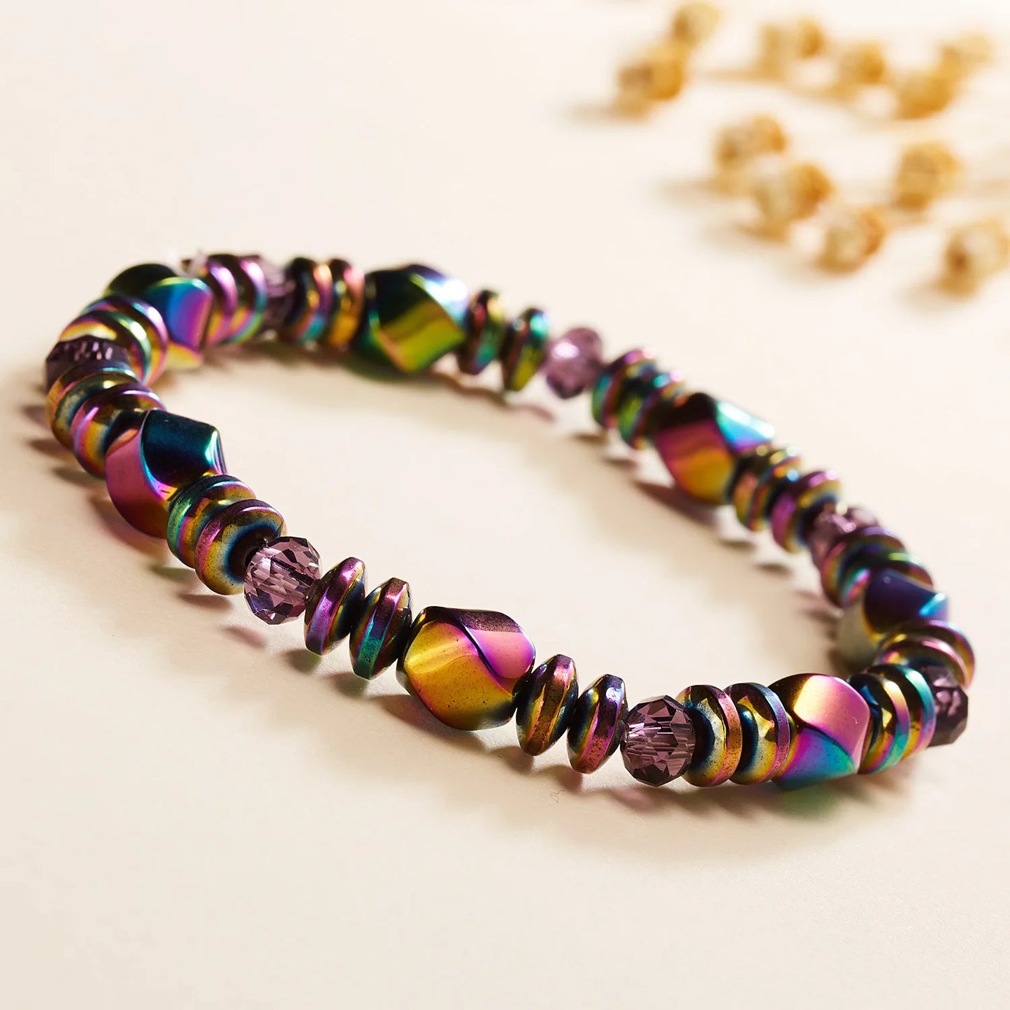 Colored Magnetic Energy Bracelet For Man Health Care Therapy Slim The Body Irregular Natural Stone Bracelets Gifts For Friend