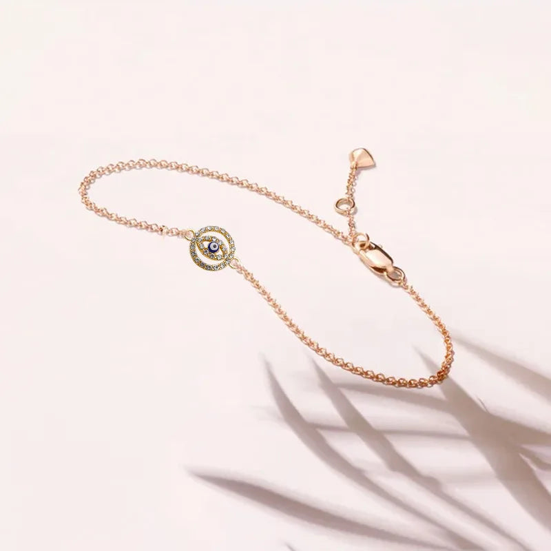 KC 2 Holes Connector Rhinestone Evil Eye Charm For Jewelry Making DIY Bracelet Necklace Bangle Accessories Supplies Wholesale