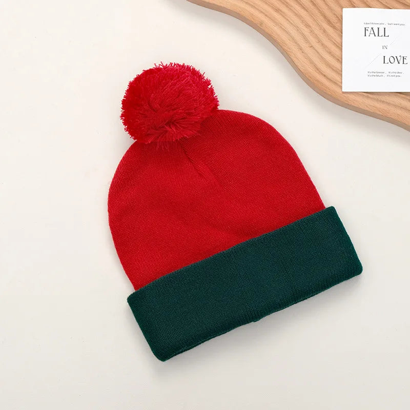 2pc Halloween Cosplay Funny Beanie Hat and Gloves, Character Park Knit Hat Winter Christmas Costume Accessories