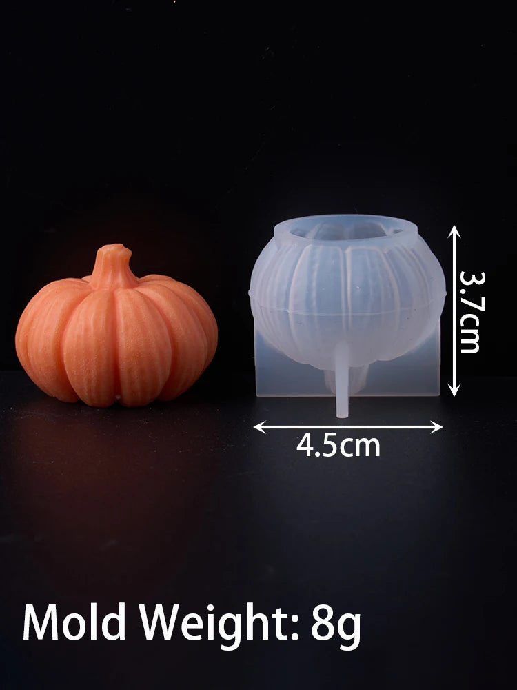 Halloween Ornaments Candle Silicone Mold DIY Handmade Pumpkin Aromath Soap Plaster Resin Craft Casting Molds Home Deco Art Gifts