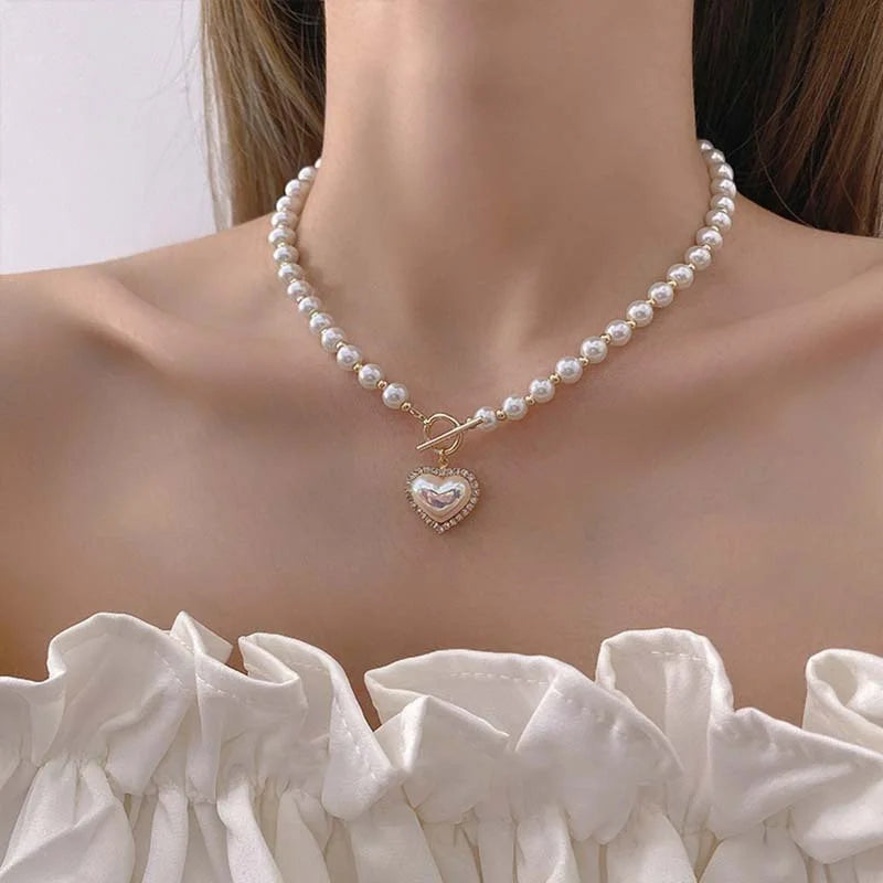 Fashion Imitation Pearl Rhinestone Necklace Stainless Steel Extra Long Drawstring Snake Tassel Metal Chain Women's Jewelry Gifts