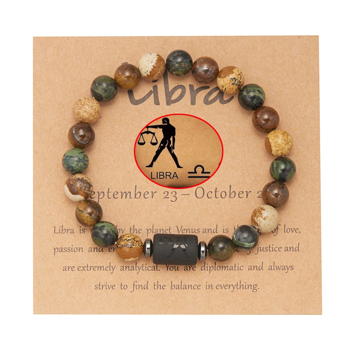 Natural Stone Beads Tiger Eye Stone 12 Constellation Bracelets For Men Women Zodiac Signs Bracelet Aries Taurus Virgo Jewelry
