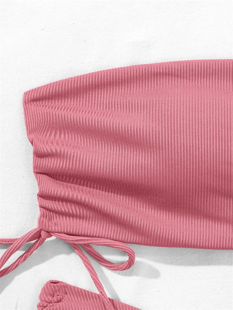 Sexy Solid Bikinis Women's Swimwear Push Up Female Swimsuit Swimming Bathing Suits Brazilian Girls Bikini Set Beach Wear Bather