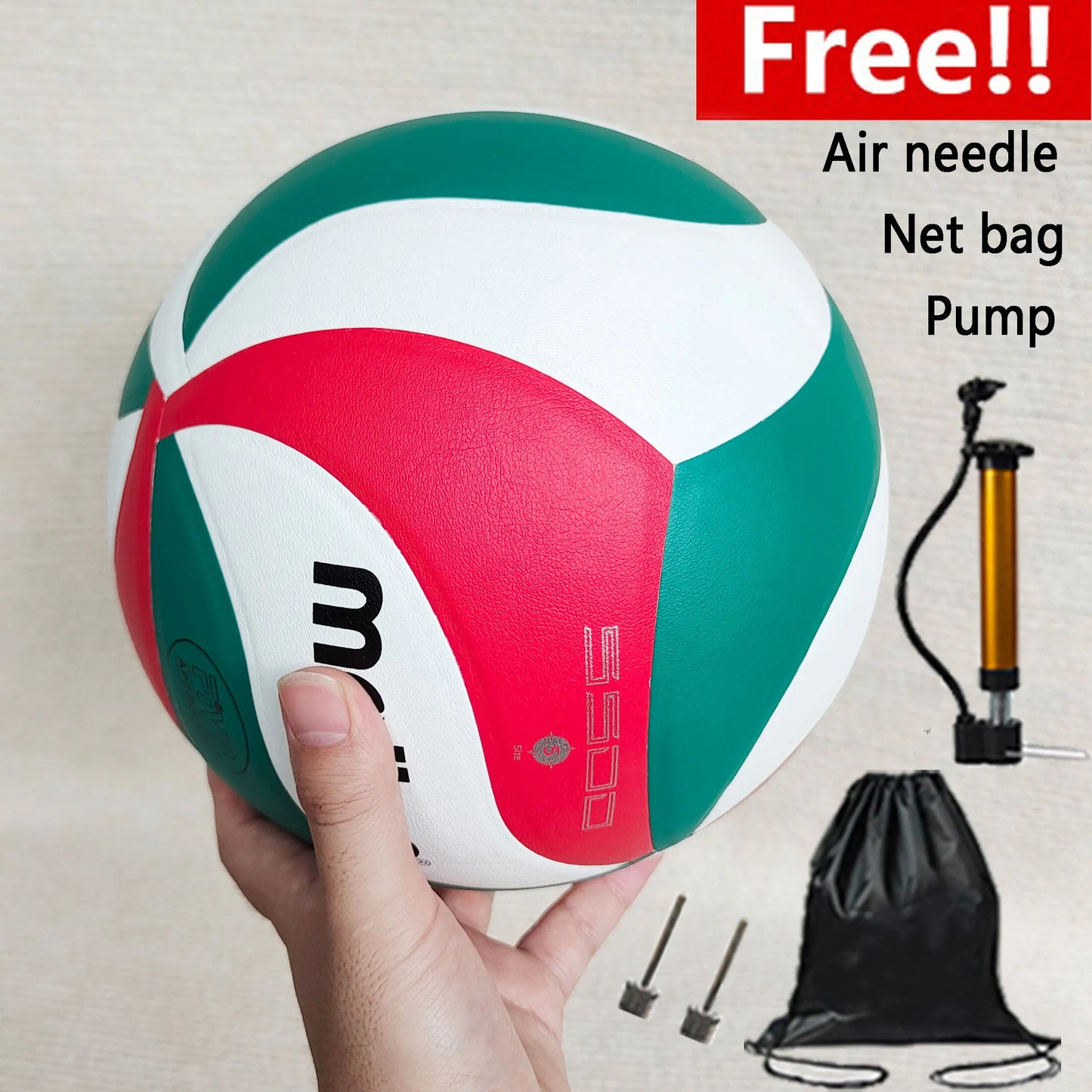 Printing Volleyball ball,Model5500,Size 5, Christmas Gift Volleyball, Outdoor Sports, Training,Optional Pump + Needle + Bag