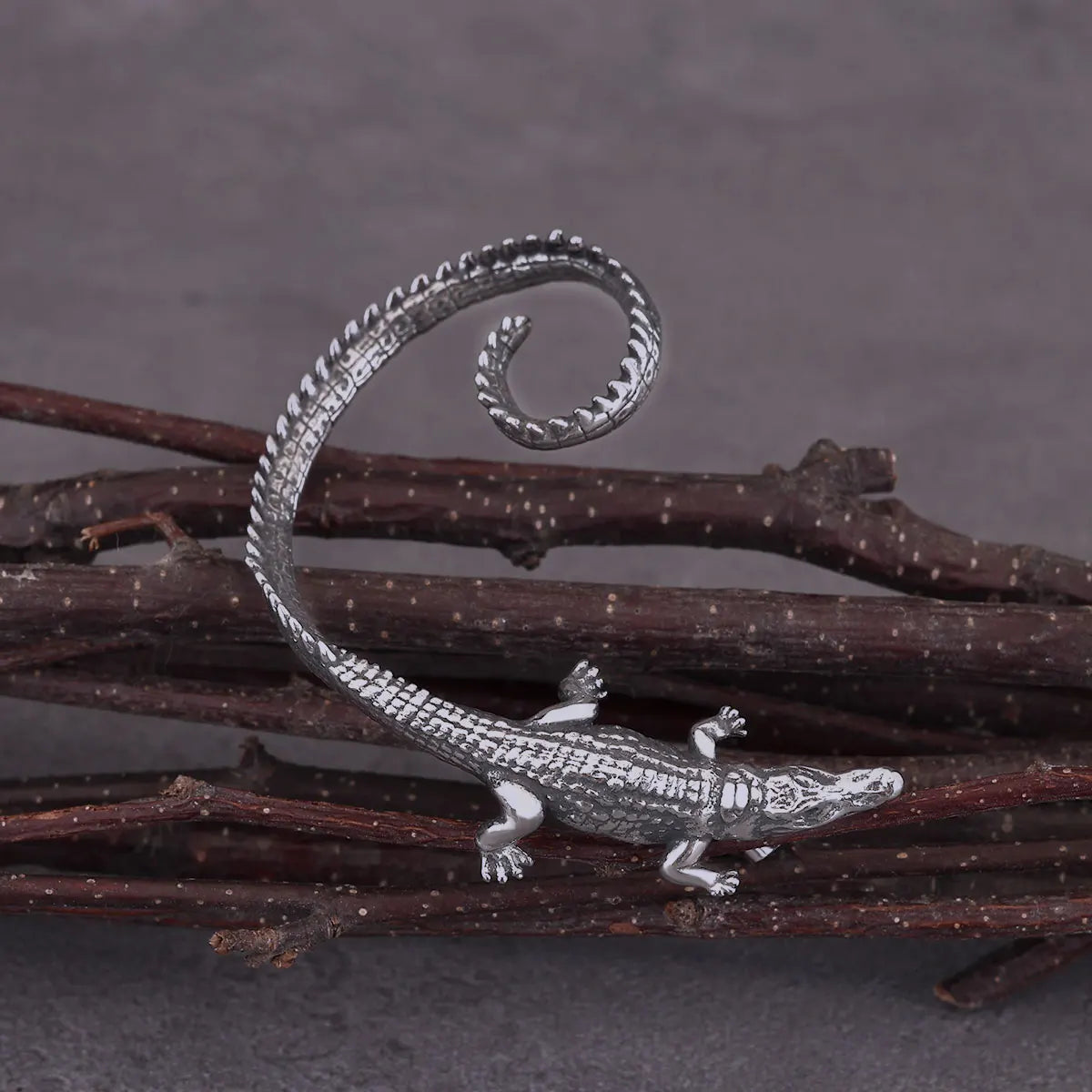 Stainless Steel Long Tailed Crocodile Clip Earring Fashion Creative Female Elf Ear Non-piercing Cuff Earring Wedding Party Gift