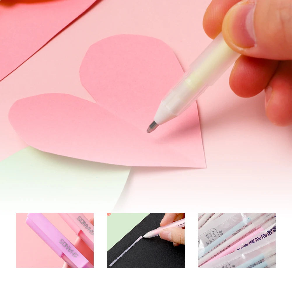 1pc Candy Color Glue Pens 20s Fast Dry Macaron Creative Student Stationery Dispensing ручки Hand Account DIY Material Supplies