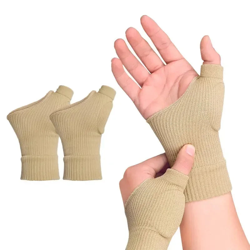 1Pair Wrist Thumb Compression Arthritis Gloves, Breathable Wrist Support Brace Wrist Sleeve With Gel Thumb Injury Pads