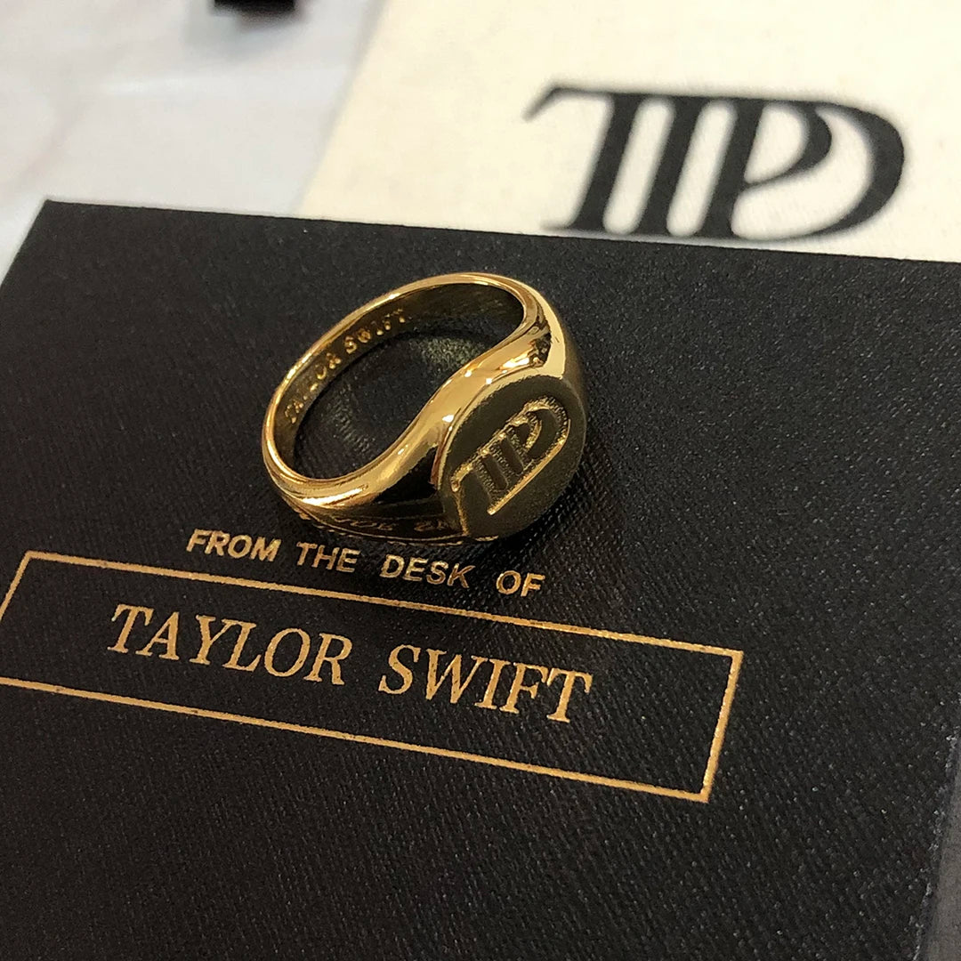 Popular Music Peripherals Taylor Jewelry TTPD Ring for Men and Women Stainless Steel Material.The Gift of Love