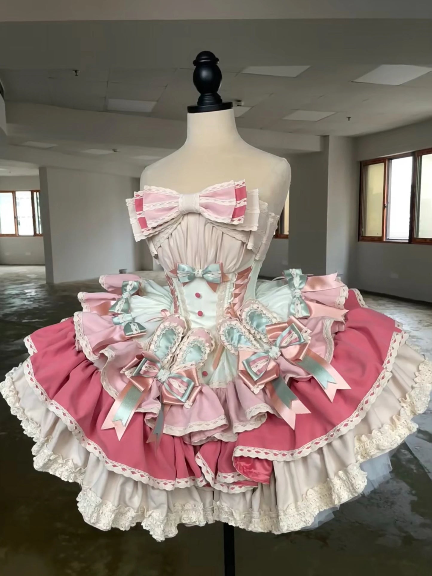 French Sweet and Cute Lolita Princess Sling Dress Summer New Girly Style Bow Slim Fit Puffy Cake Above Knee Ladies Lo Dresses