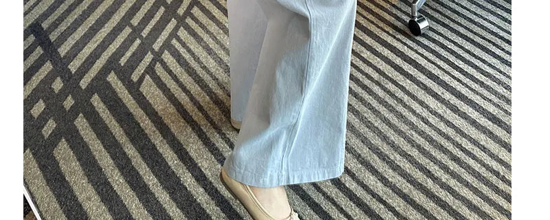 Summer Pregnant Woman Washed Cotton Trousers High Waist Ankle-length Plus Size Maternity Casual Pants Wide Legs Pregnancy Pants