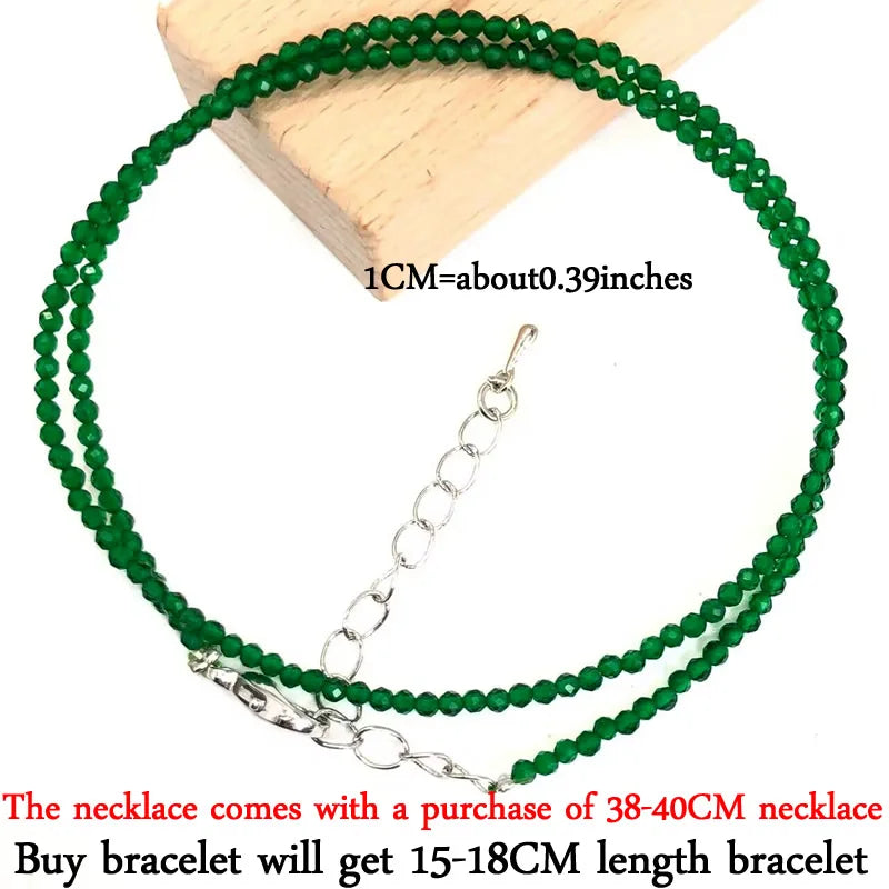 2-3mm Natural Stone Beaded Necklace Handmade Mini Tourmaline lapis crystal Energy Healing Female Bracelet for Women Jewelry Gift