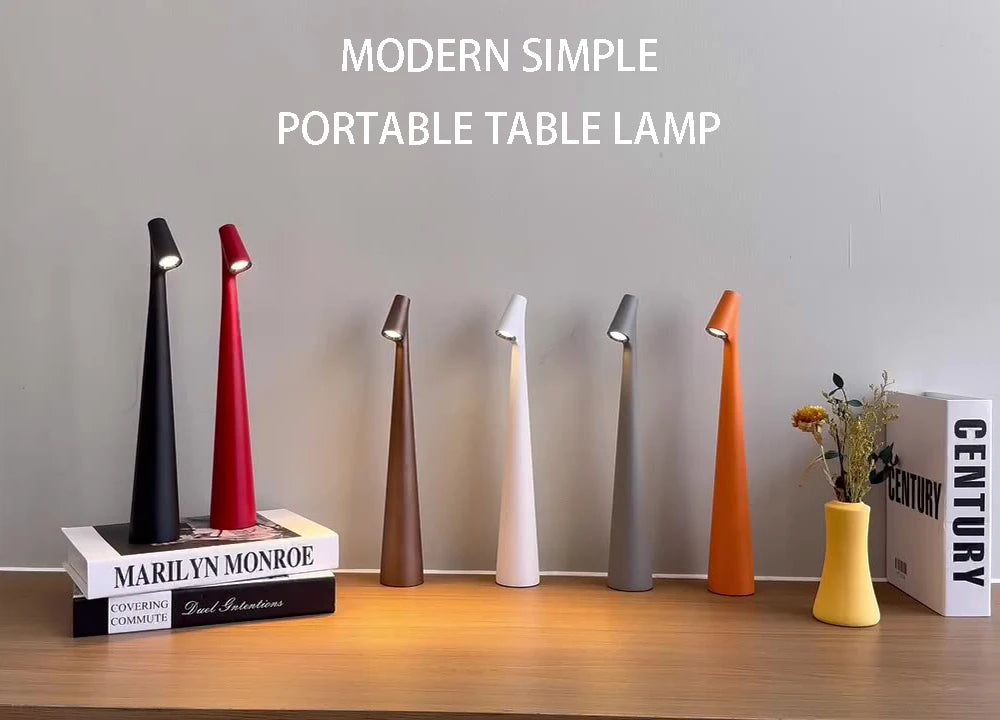 Table Lamp Wireless Rechargeable Desk Lamp Creative Living Room Study Lamp Top Touch Dimming Atmosphere Desktop Decoration Light