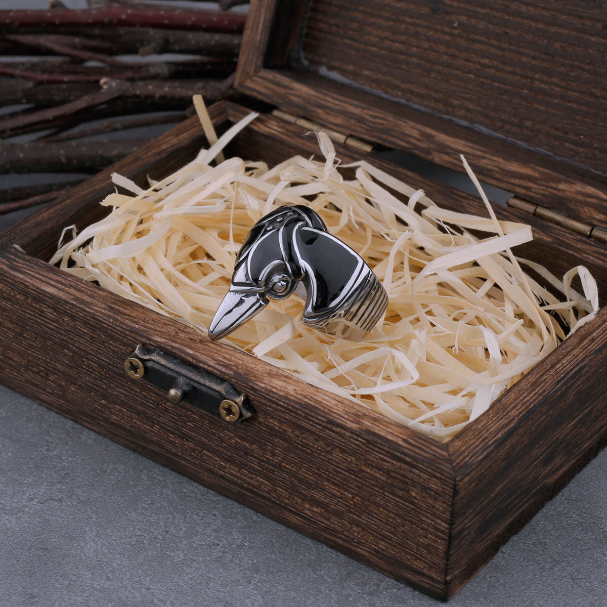316L Stainless Steel Viking Raven Ring Ring Men Pagan Nordic Amulet Ring Scandinavian Viking Jewelry as Men Gift Dropshipping