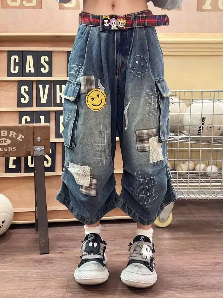 Summer Women Tomboy Jorts Harajuku Cargo Jean Shorts 2000s Japanese Denim Pants Y2K Streetwear High Street Korean Fashion New