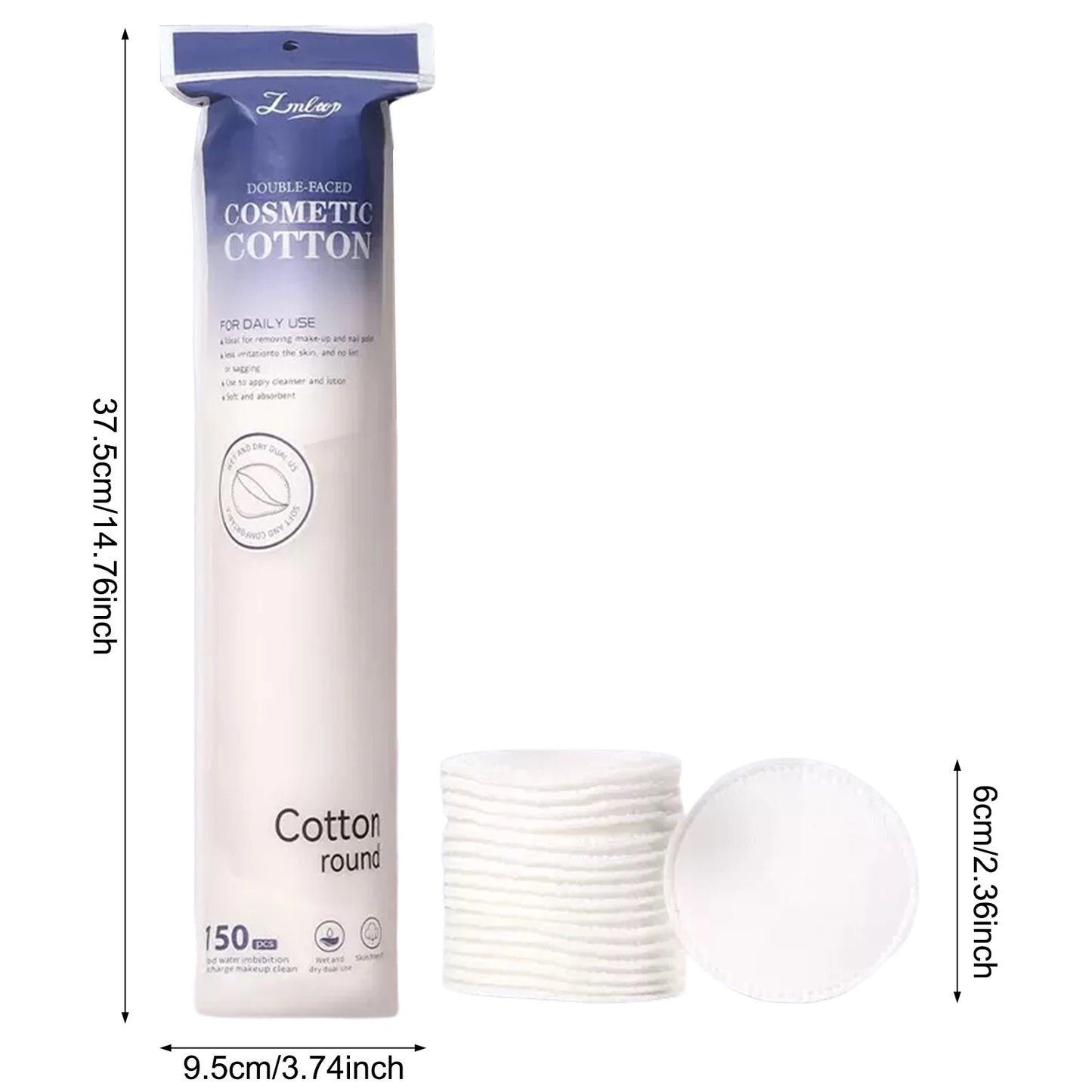 80/100/150Pcs Cotton Pads Disposable for Facial Make Up Nail Polish Remover Round Soft Face Cleansing Remover Makeup Tools