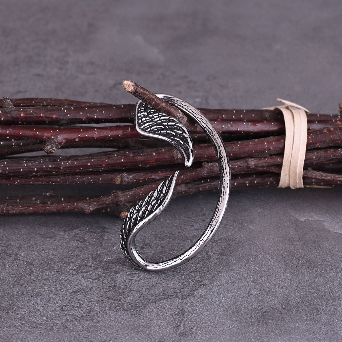 Viking Angel Wings Men's and Women's Fashion Earrings Stainless Steel Hanging Earrings Wrap Around Earrings Personalized Jewelry