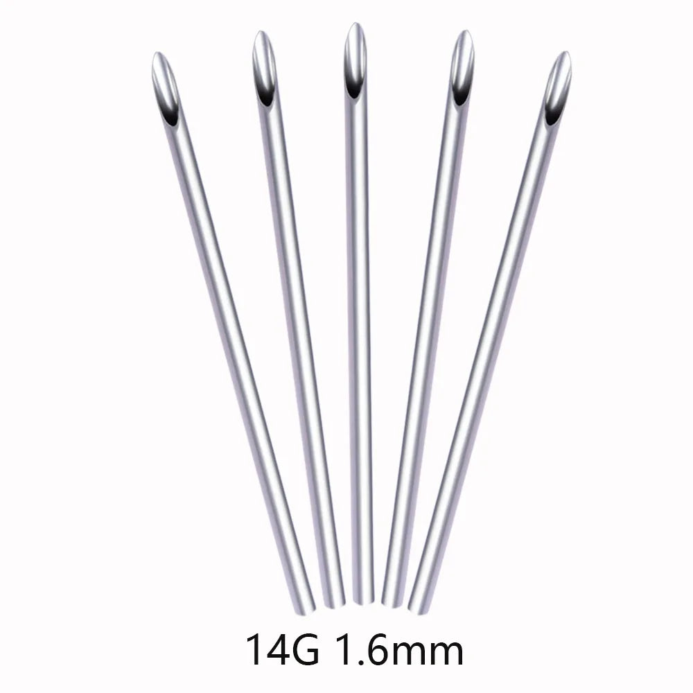 1/3/5Pcs Disposable Body Piercing Needles Medical Needle for Navel Nipple Lip Navel Ring Kit Surgical Steel Tool