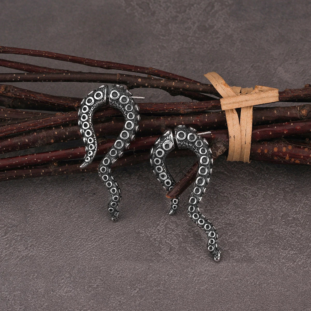 Creative Design Octopus Feet Drop Earring Men Women Punk Hip Hop Eardrop Jewelry Quality Stainless Steel Earrings Gift