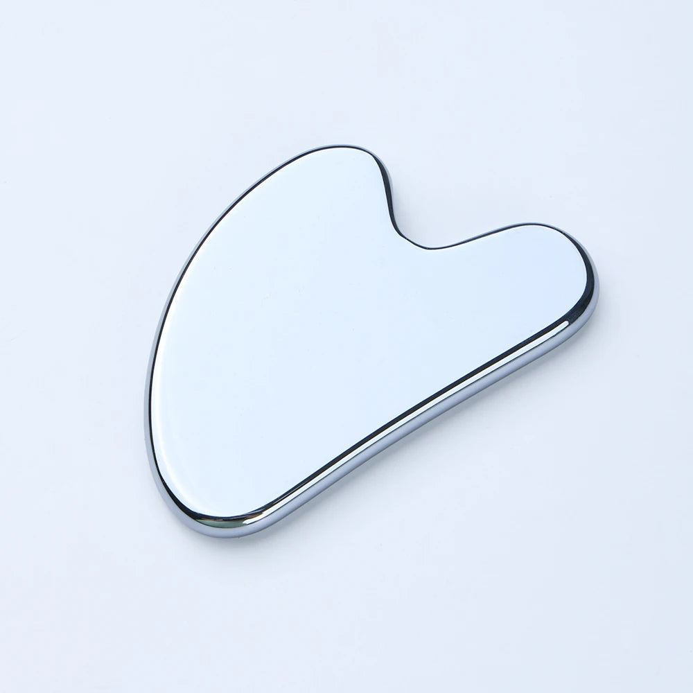 High Quality Terahertz Silver Color Scraping Board, Gua Sha Board for Facial Back Massage, Health Care Tools Gift for Parent