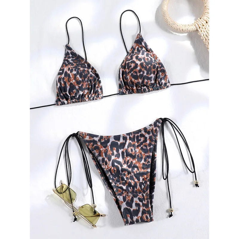 Bikinis Solid Bikinis Low Waist Bathing Suit Women's Swimming Suit 2025 Biquinis Two Pieces Suit Summer Swimwear