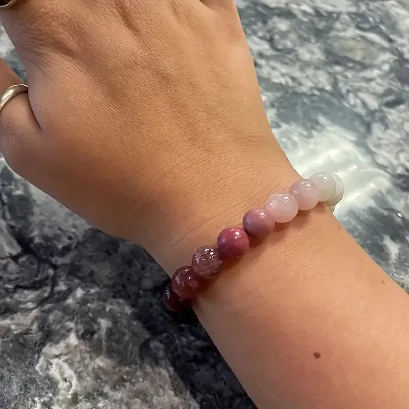 Attract Wealth Good Luck Fashion 8mm Natural Stone Beaded Bracelet for Women Bracelet Jewelry Colorful Party Gift