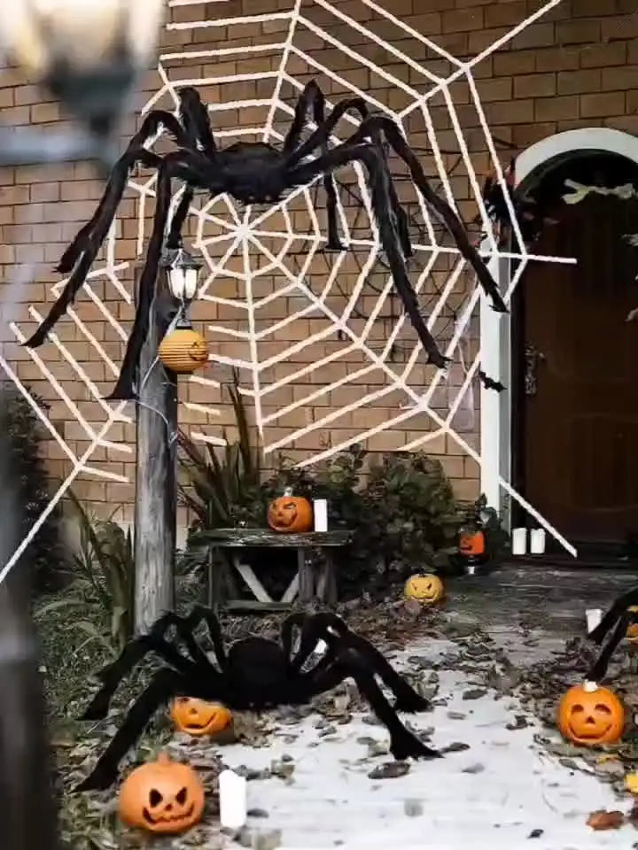 1/2pcs Halloween Spiders 50cm Fake Scary Hairy Spider for Halloween Decoration Outdoor Plush Spider Deco Indoor Yard Party Props