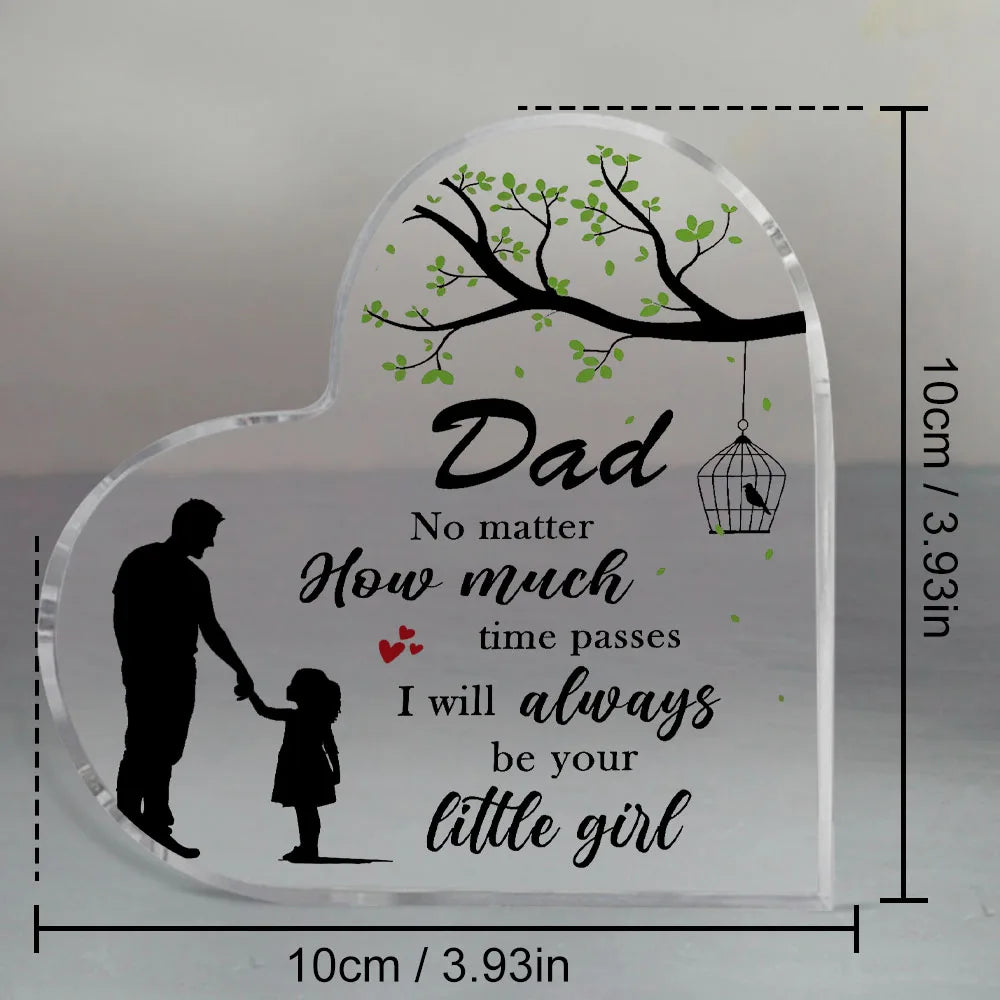 Dad Gifts From Daughter Acrylic Plaque Fathers Dad Gift For Dad Dad Birthday Gifts Christmas Dad Gifts,Festival,Halloween Decor