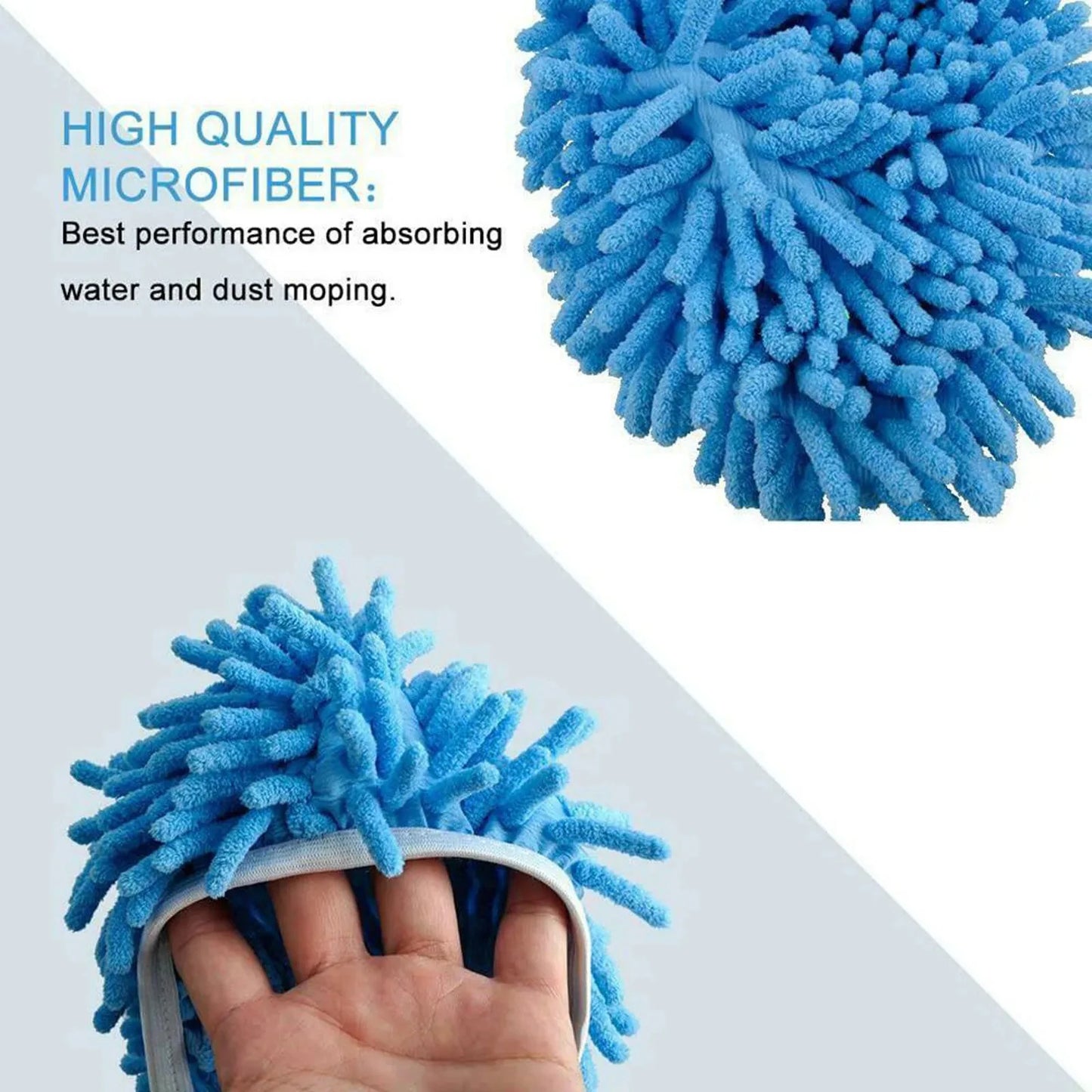 2 Pieces Of Chenille Mop Slippers Dust Removal Foot Socks Mop Cap Multifunctional Floor Cleaning Lazy Shoe Cover Dust Collector