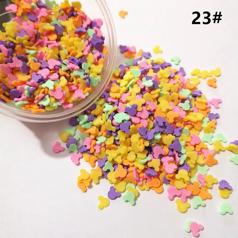 100g DIY Polymer Clay Fake Candy Sweets Sugar Sprinkle Decorations for Fake Cake Dessert Simulation Food Dollhouse Gifts