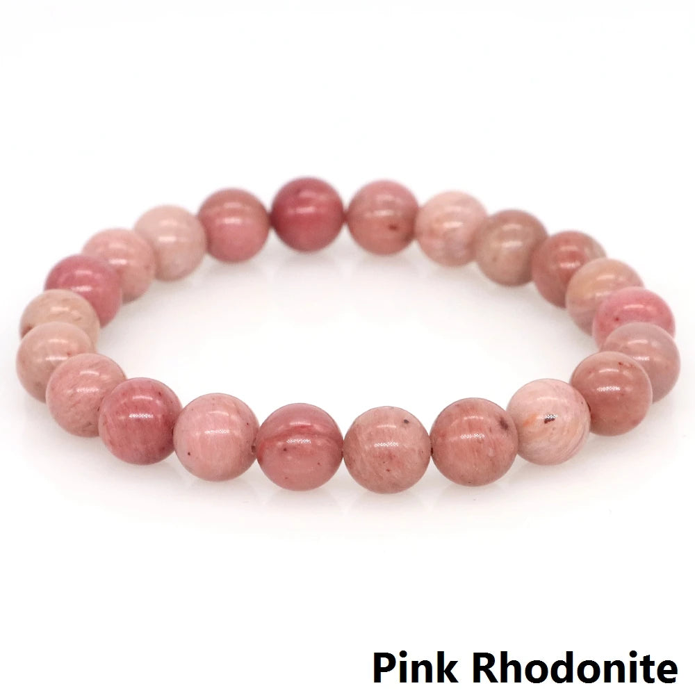 Women Men Bracelet Natural Rainforest Jasper Crystal Round Beads Wrist Chain Chakra Healing Energy Stretch Charm Strand Jewelry