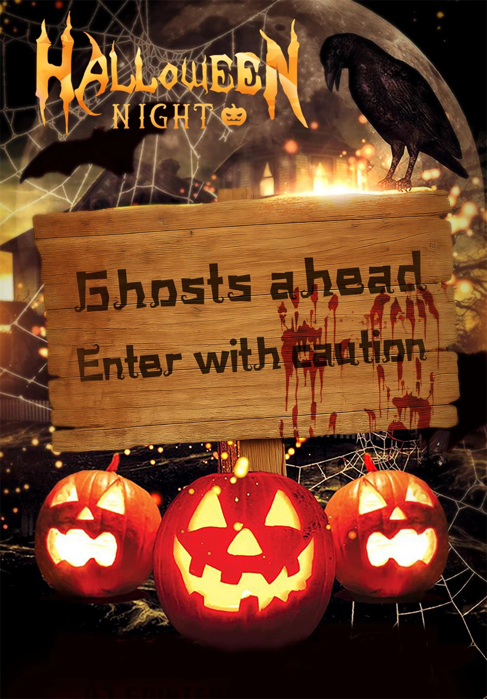 Retro DIY Wooden Halloween Night House Figurines Miniatures Kits With LED Lights Home Desk Decoration For Adult Handmade Gifts