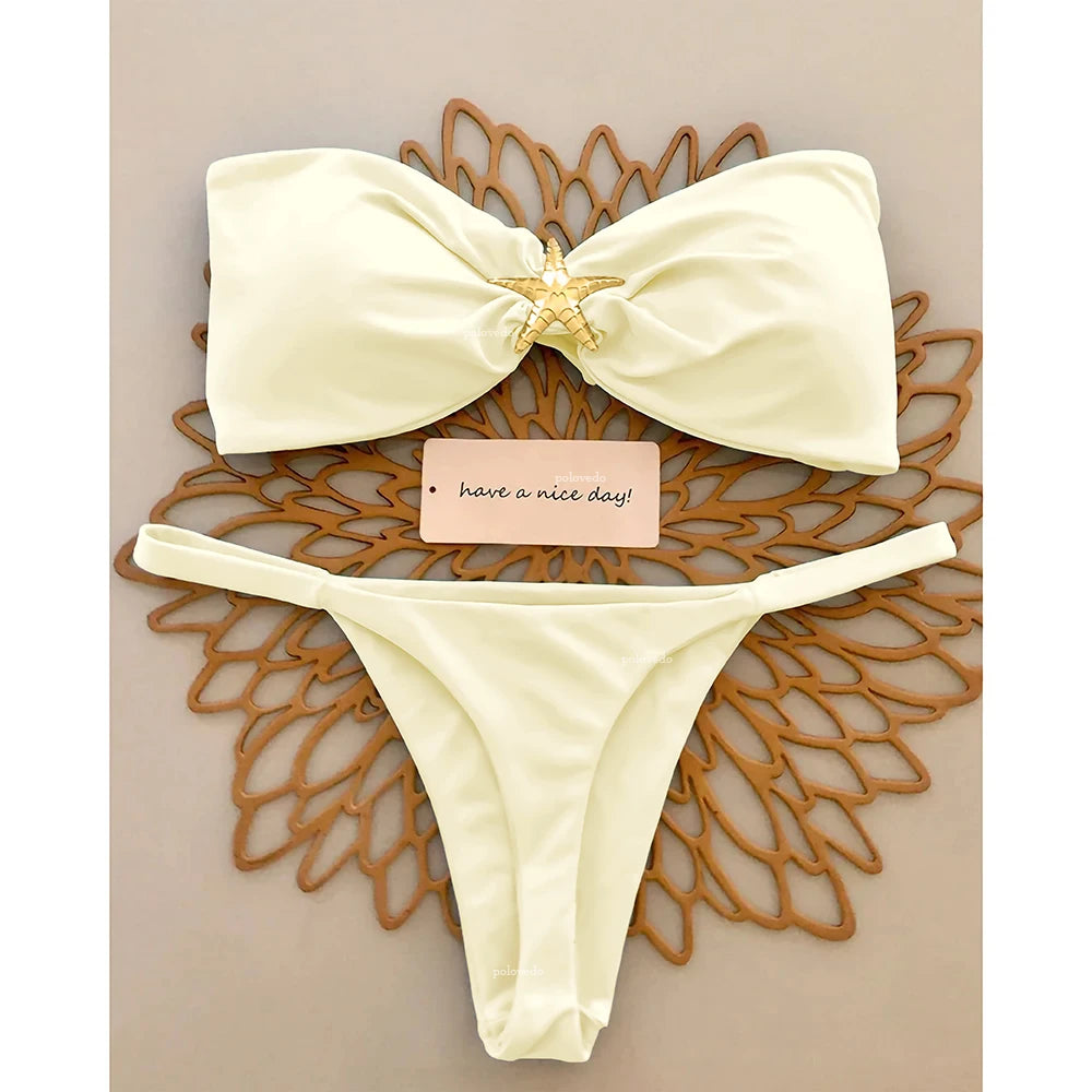 Push Up Bikinis 2025 Sexy Women Swimsuit Female Swimwear Micro Bikini Set Swimming Suit Beachwear Bandeau Brazilian Biquini