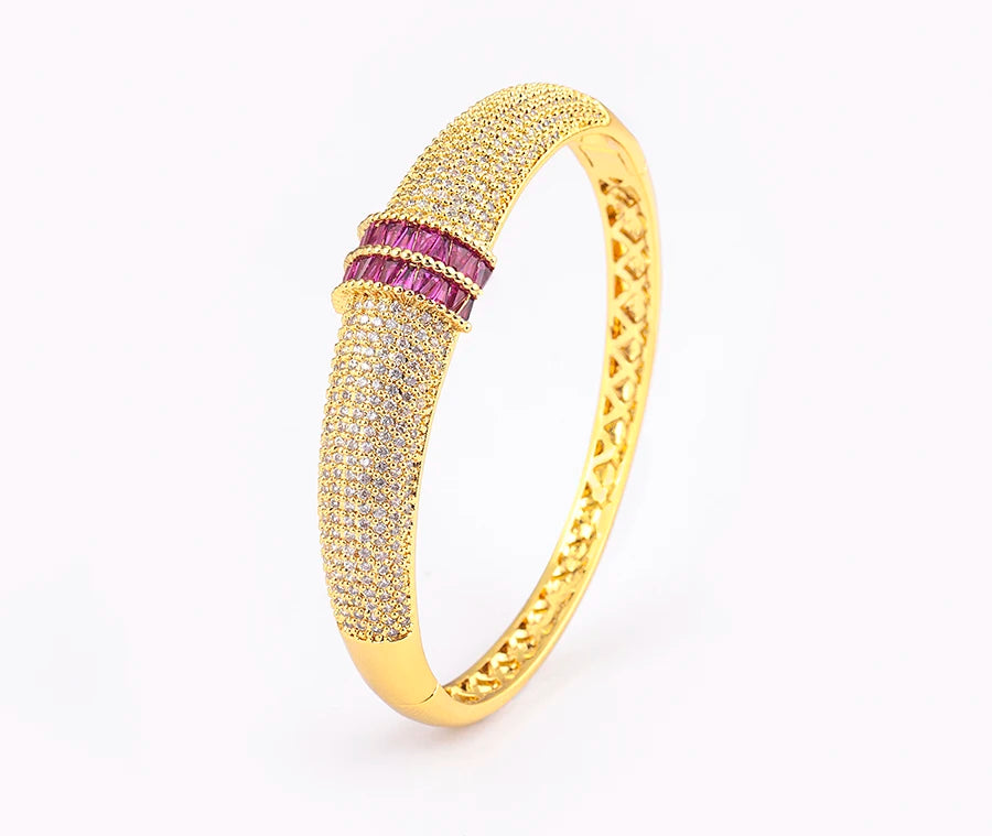 Nidin High Quality Pave Shiny Zircon Charm Bracelets 6 Colors For Women Wedding Party Adjustable Bangles Luxury Jewelry Gifts