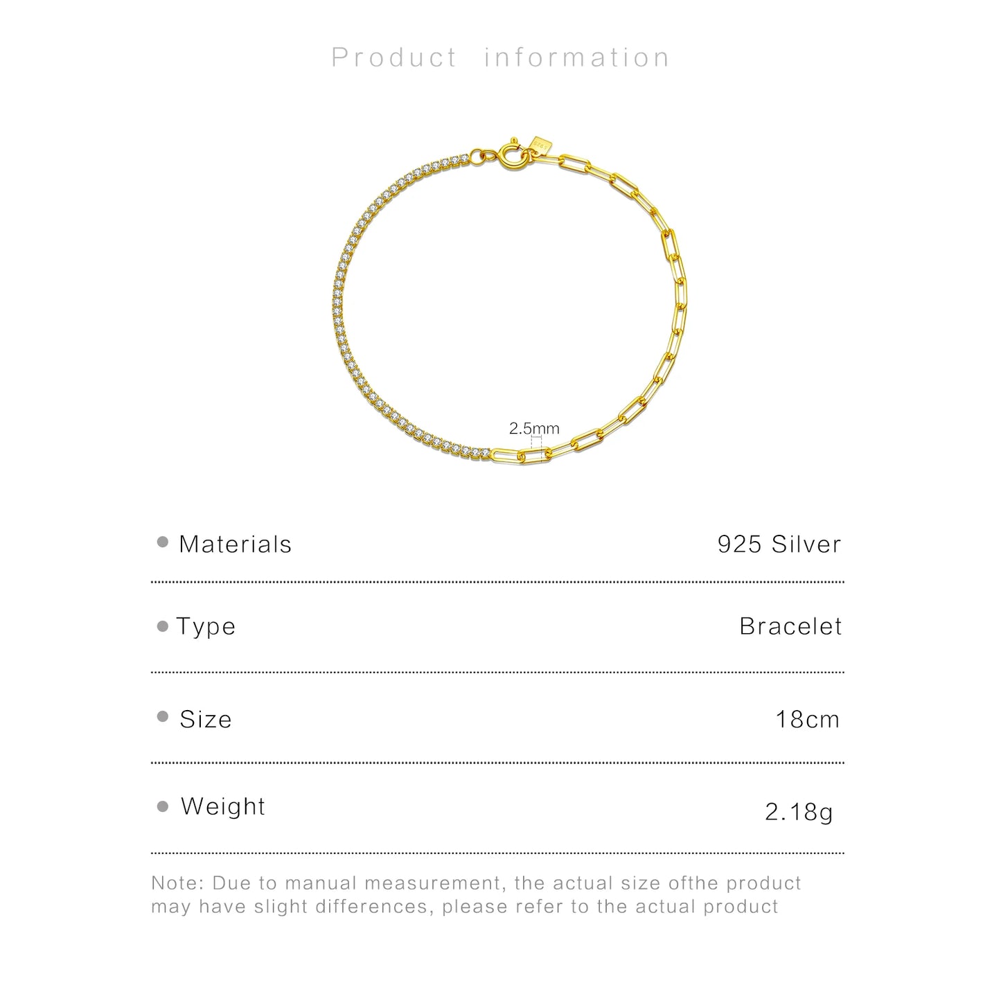 VEWANT 925 Sterling Silver Rainbow Colorful Zircon CZ Chain Bracelet Women Fine Jewelry Rock Punk Wedding Anniversary Gift