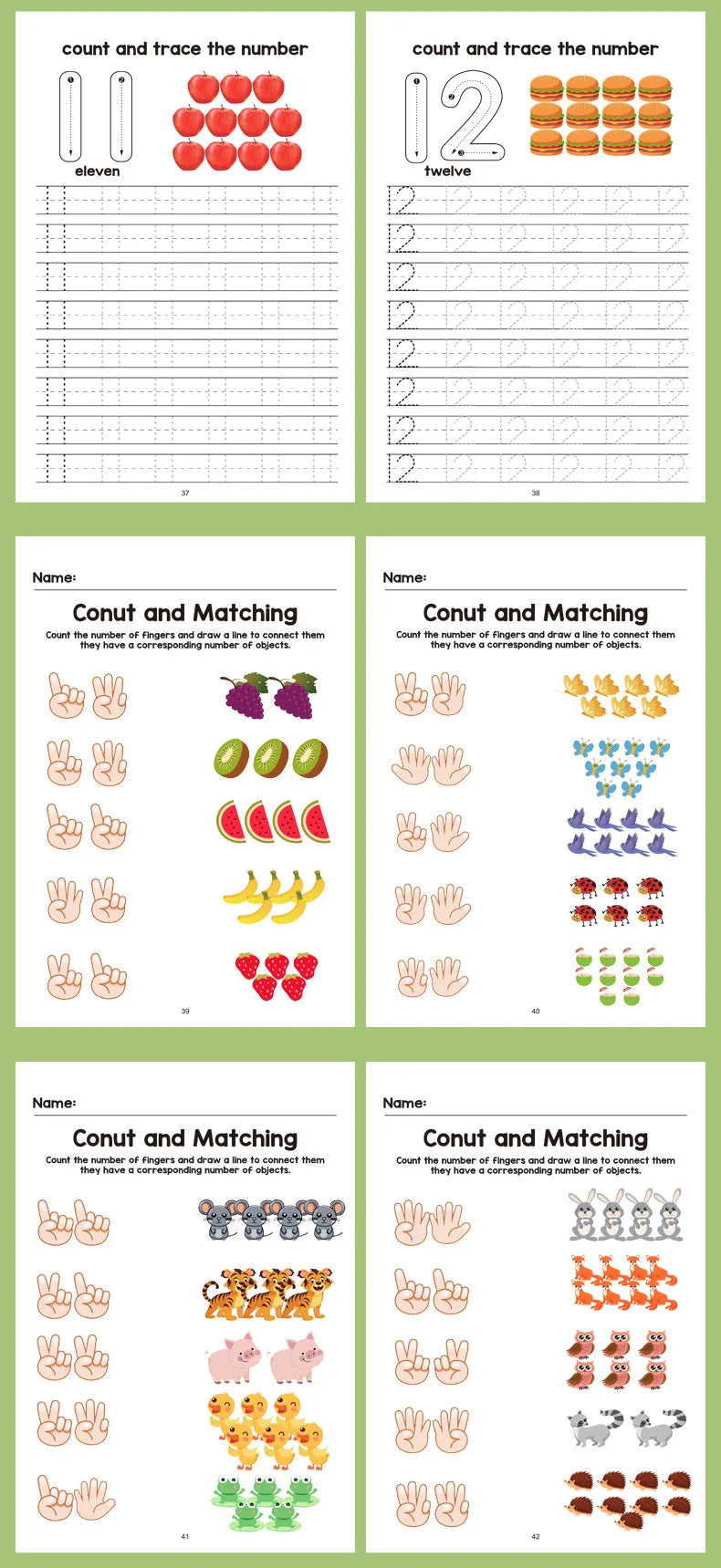 64-Page Interactive Preschool Math Workbook: Number Tracing, Addition and Subtraction Exercises - Early Education Activities for Children Aged 3 and Above, Preparatory Course, for Home or Classroom Use - Number Recognition an