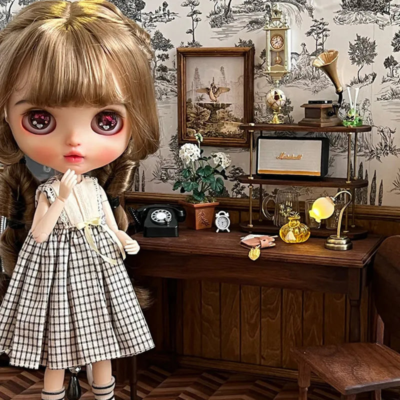 1/6 Doll House Model Furniture Accessories Led Lights Battery Operated 1/12 Desk Lamp Bjd Ob11 Gsc Blyth Soldier Lol Miniatures