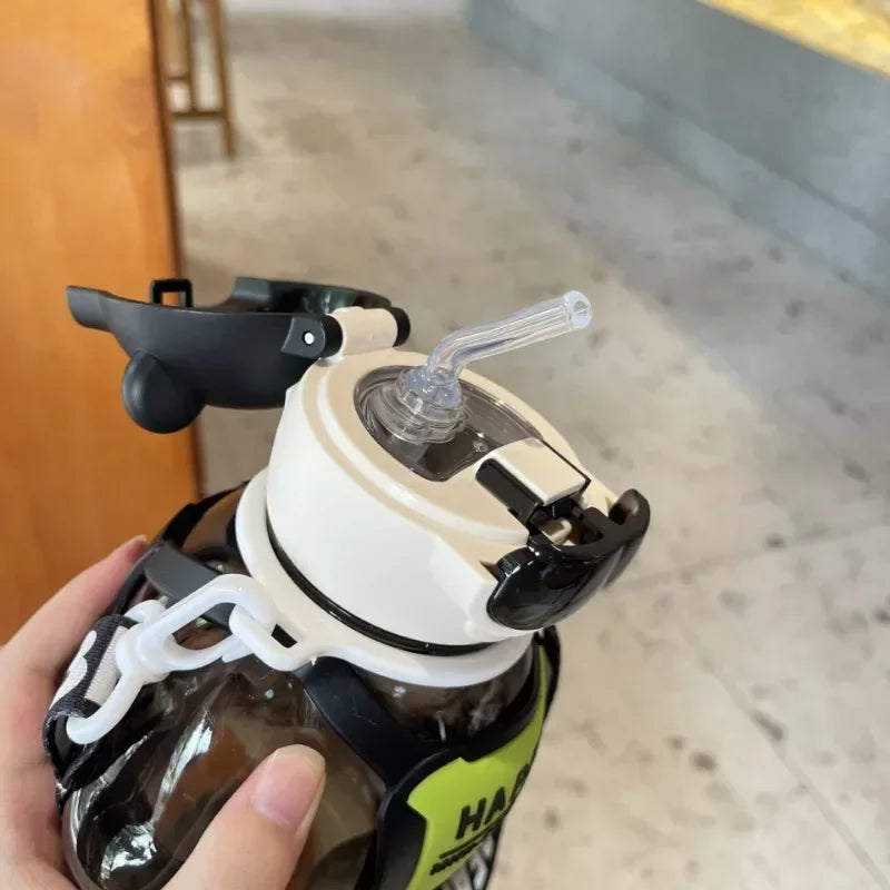 850ml Sports Water Bottle with Straw Large Capacity Plastic Water Cup for Travel Portable Backpack Kettle Children Cup BPA Free