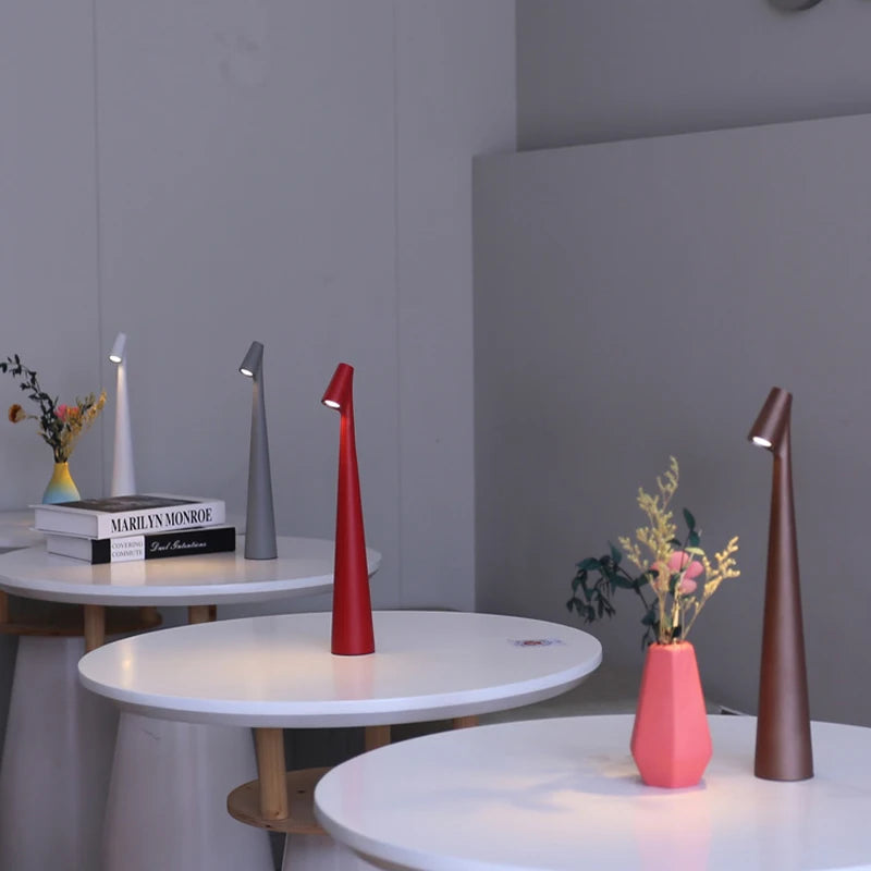 Table Lamp Wireless Rechargeable Desk Lamp Creative Living Room Study Lamp Top Touch Dimming Atmosphere Desktop Decoration Light