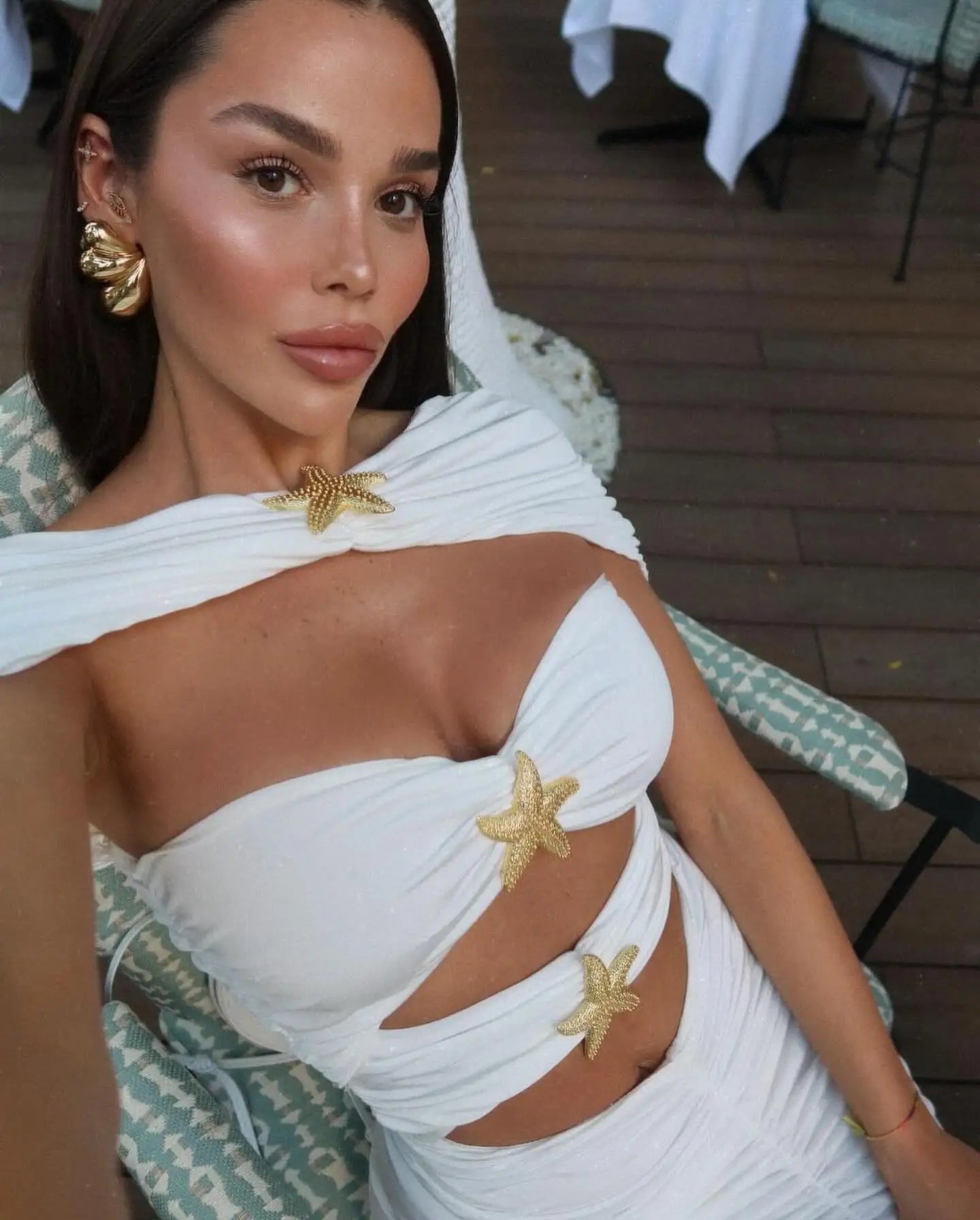 2025 New 3 Pieces Bikinis Sets Rivet Beach Cover up Hollow Out Beachwear Sexy Women's Swimsuit Cover-ups Strappy Beach Wear