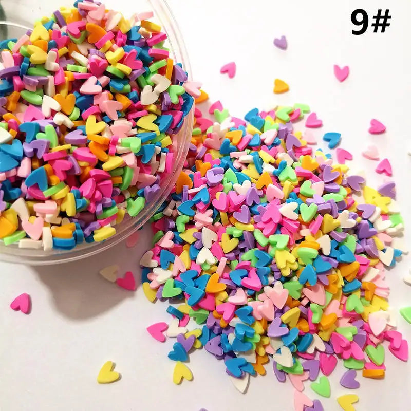 100g DIY Polymer Clay Fake Candy Sweets Sugar Sprinkle Decorations for Fake Cake Dessert Simulation Food Dollhouse Gifts