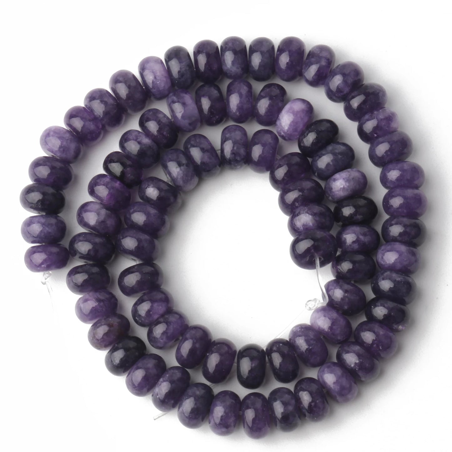 5x8mm Natural Stone Abacus Beads Angelite Tourmaline Tiger Eye Quartz Rondelle Loose Beads for Jewelry Making DIY Bracelets 15''