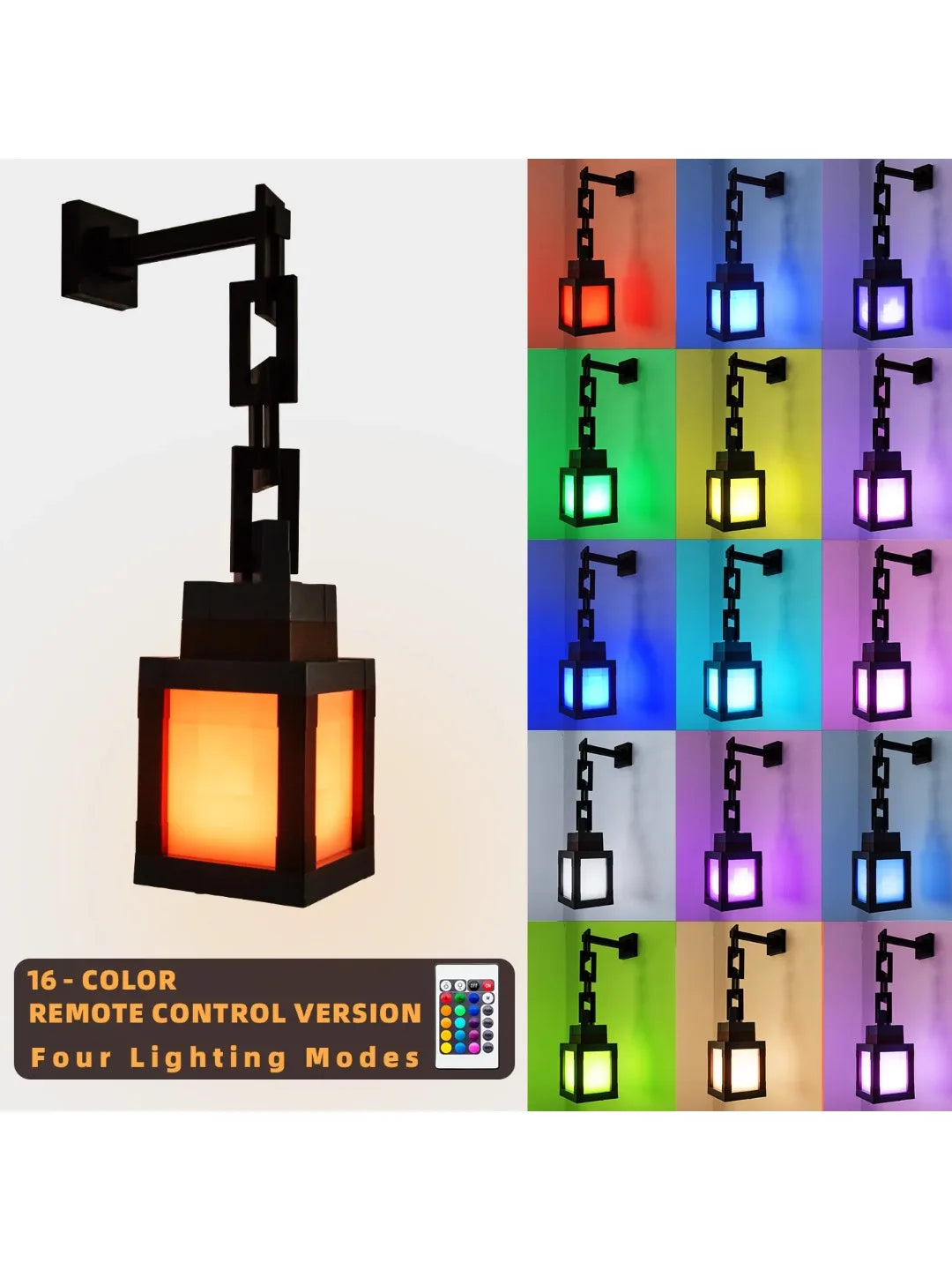 2026 Christmas gift Pixel Style Night Light Tabletop Ornament Portable Lantern DIY Interior Decoration Festival Atmosphere Light