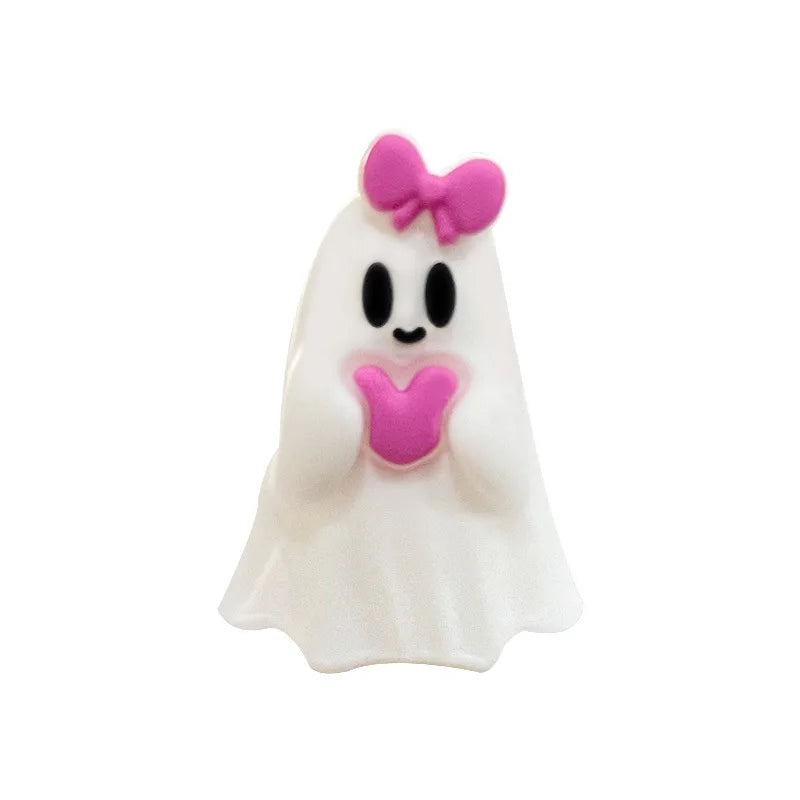 20pcs Halloween 3D Silicone Beads Stereo Ghost Shape For Jewelry Making DIY Pen KeyChain Necklace Accessories Silicone Beads