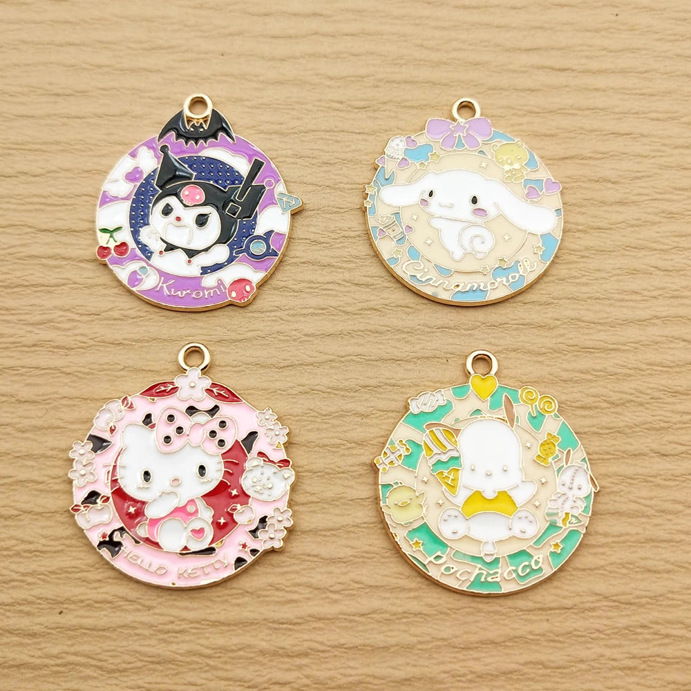 10pcs Cartoon Anime Charm for Jewelry Making Enamel Necklace Bracelet Earring Pendant Diy Accessories Zinc Alloy Gold Plated
