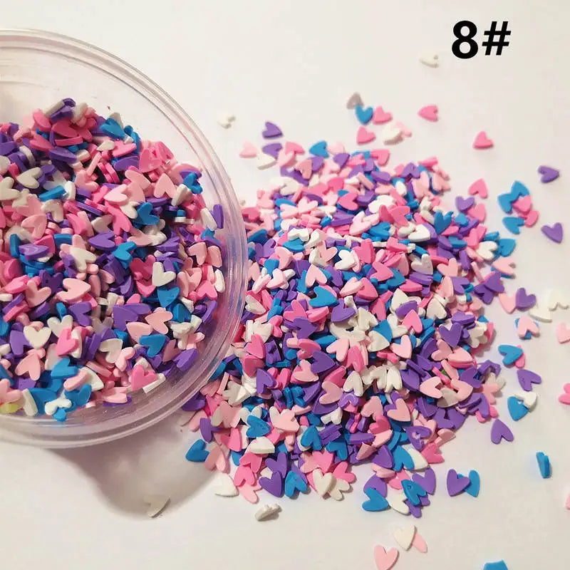 100g DIY Polymer Clay Fake Candy Sweets Sugar Sprinkle Decorations for Fake Cake Dessert Simulation Food Dollhouse Gifts
