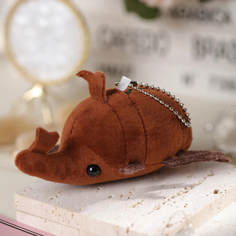 1PC Cute Cartoon Insect Beetle Doll Plush Doll Keychain Insect Bag Pendant Send Friends Birthday Christmas Gift